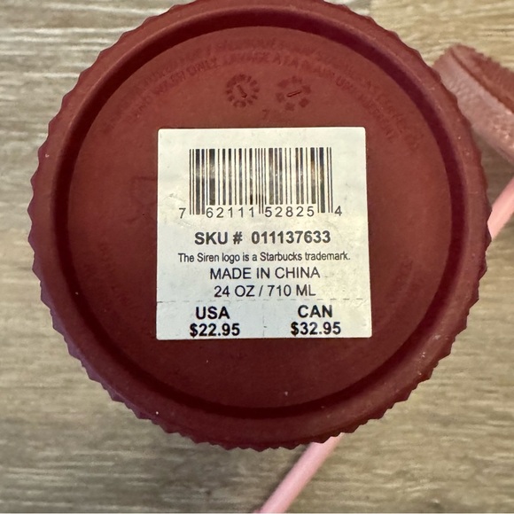 Starbucks 2021 Blush Pink Waxberry Ombre Gradient Studded 24oz Venti Tumbler Cup - Picture 6 of 7